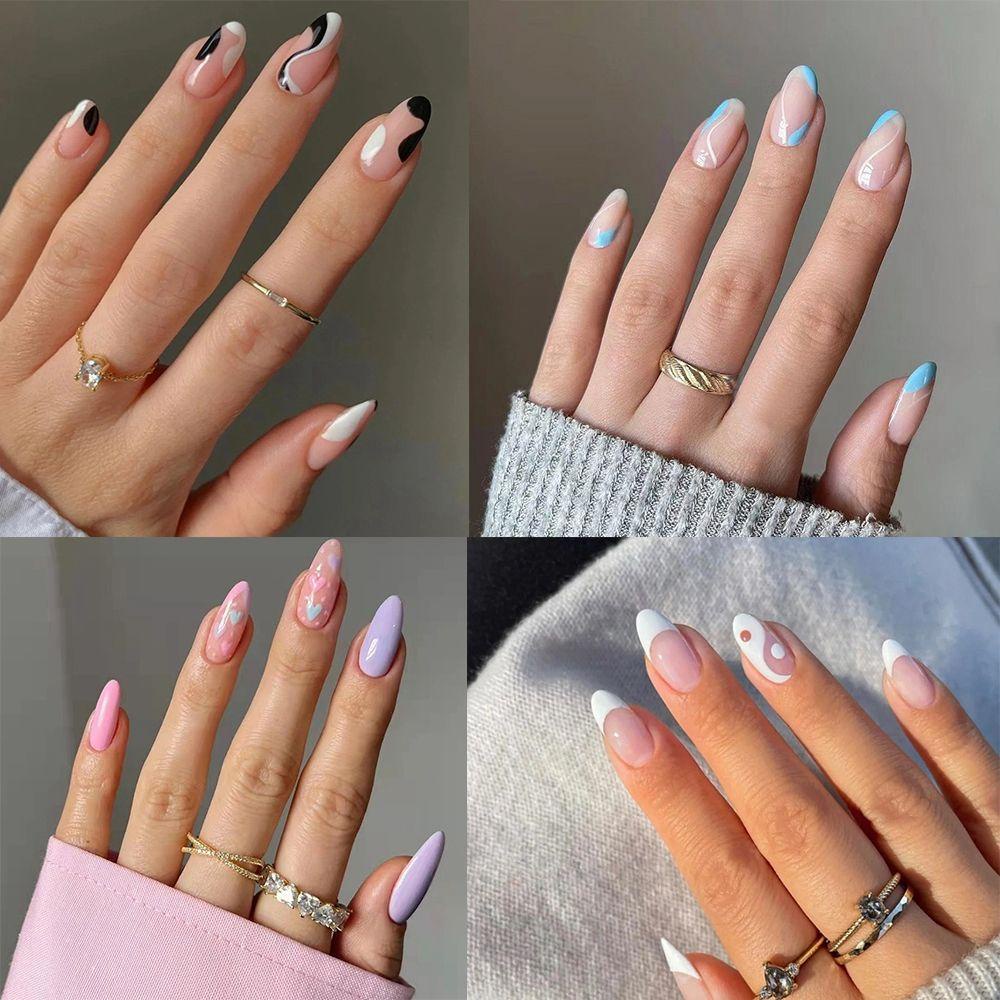 Hộp 24 Móng Tay Giả Có Thể Tháo Rời