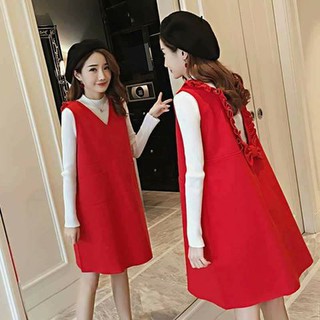 đầm bầu thỏ mommy mẫu riêng yếm đỏ cute