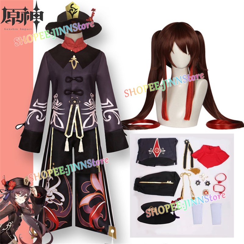 Bộ trang phục/ đạo cụ hóa trang nhân vật HUTAO trong trò chơi Anime Genshin Impact cho nữ size XS-3XL