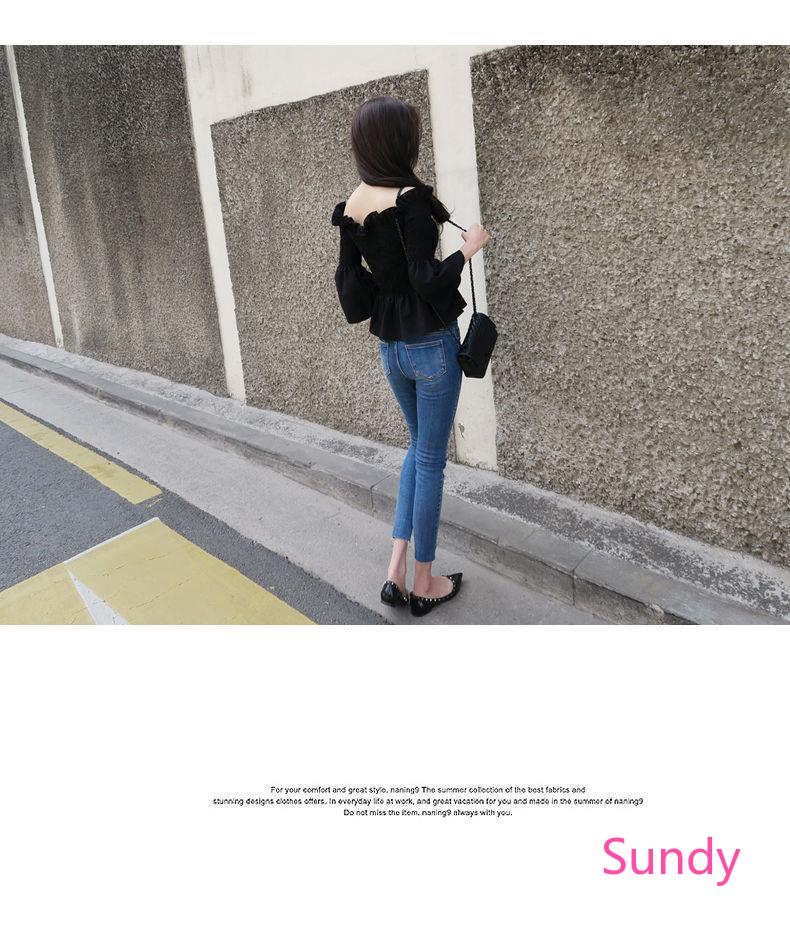 Áo Kiểu Trễ Vai Tay Loe Chất Chiffon Cho Bé Gái