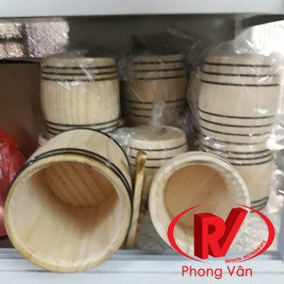 Hộp Đựng Trà Cafe Gỗ Thông Tròn
