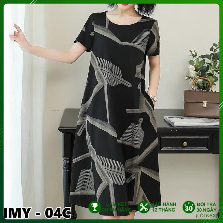 Váy Trung Niên  - Đầm Trung Niên Hàng Thiết Kế, Vải Lụa Mát Mịn Thiết Kế Dành Cho U40-U50-U60