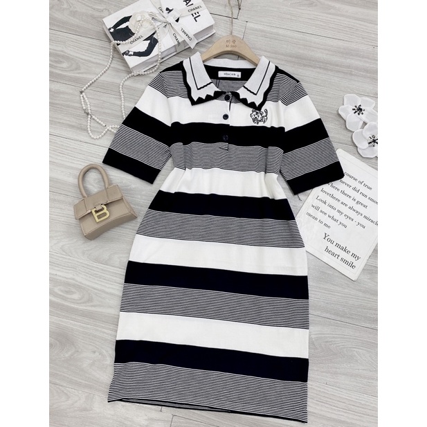 Váy kẻ Montoghi MIJOO phong cách Hàn Quốc