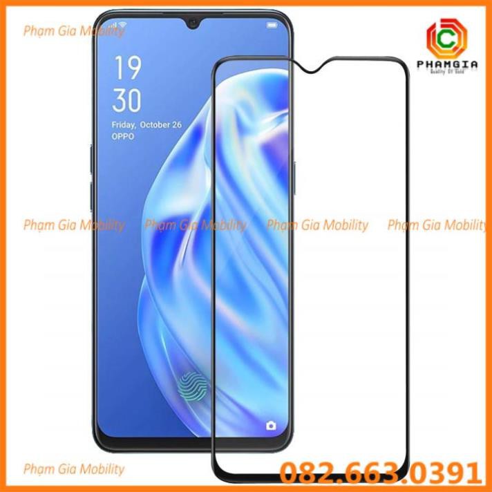 Kính Cường Lực Oppo A91 Full Màn Hình, Full keo, không chấm li ti siêu chuẩn