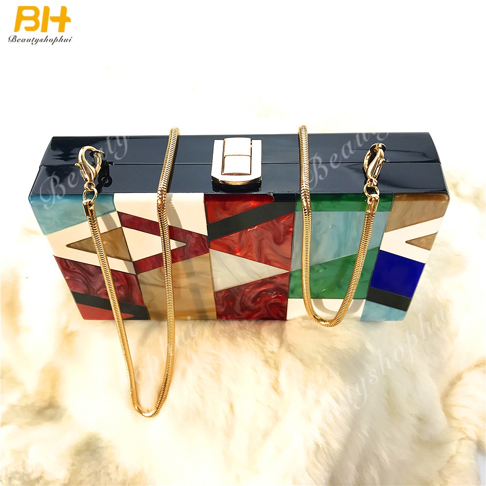 Túi Xách Tay Bằng Nhựa Acrylic Màu Sắc Thanh Lịch Dành Cho Nữ