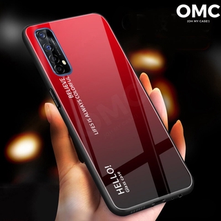 Ốp Lưng Mặt Gương Mỏng Màu Gradient Cho Realme 7