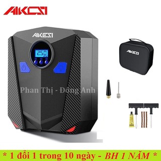 Bơm lốp ô tô, xe hơi điện tử thông minh AIKESI + TÚI ĐỰNG & BỘ DÙI VÁ [BOM02] [BH 1 đổi 1]