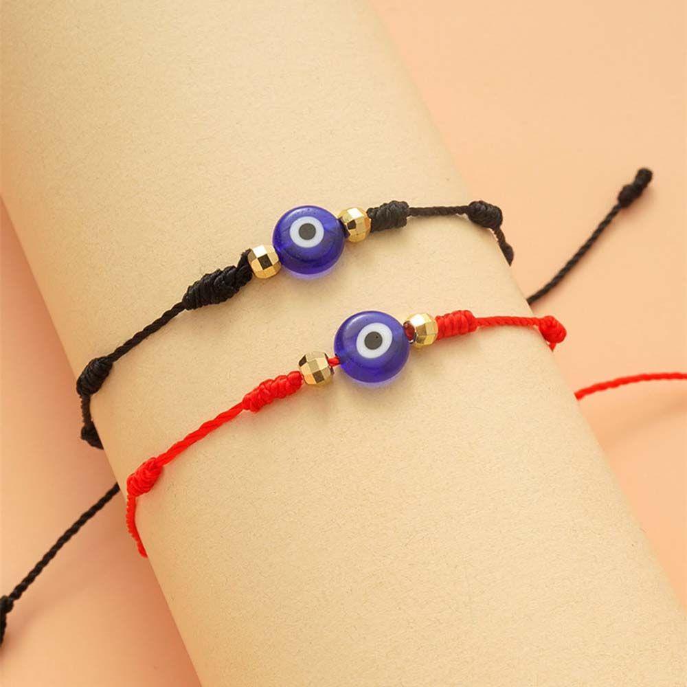 FORBETTER Vòng Đeo Tay May Mắn Mắt Kính Màu Xanh Dương Phong Cách Bohemian