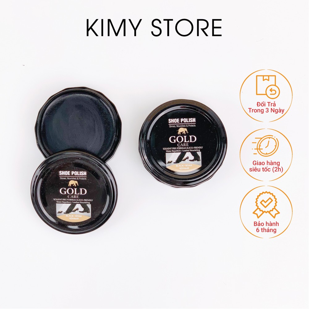 Xi đánh giày đen cao cấp Goldcare dạng sáp - Dùng được cho túi xách, ghế da - nhập khẩu từ Thổ Nhĩ Kì