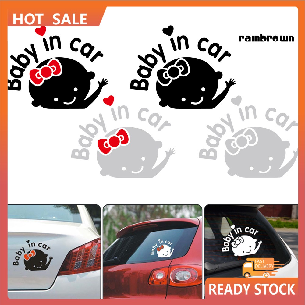 Nhãn dán xe hơi hình chữ baby in car