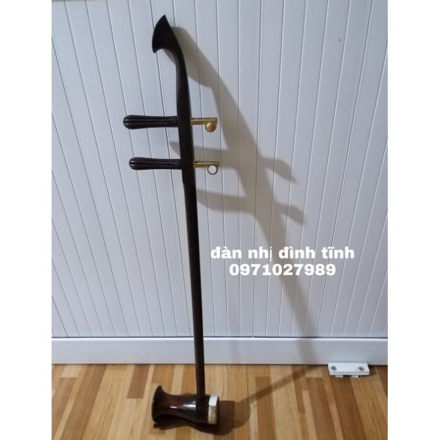 Đàn nhị 1 ( đàn cò) Việt Nam gỗ mun chuyên nghiệp da kỳ đà lắp khóa đồng hồ lên dây
