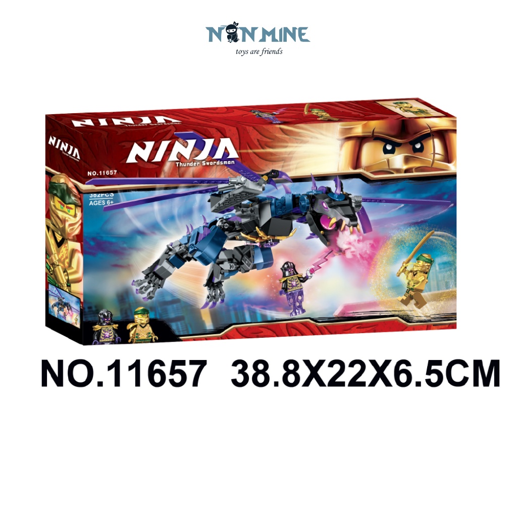 Bộ Đồ Chơi Lego Lắp Ráp Ninjago Minecraft Bela Lari 11657 Rồng Đen Của Overlord 382 Chi Tiết Cho Trẻ Từ 6 Tuổi