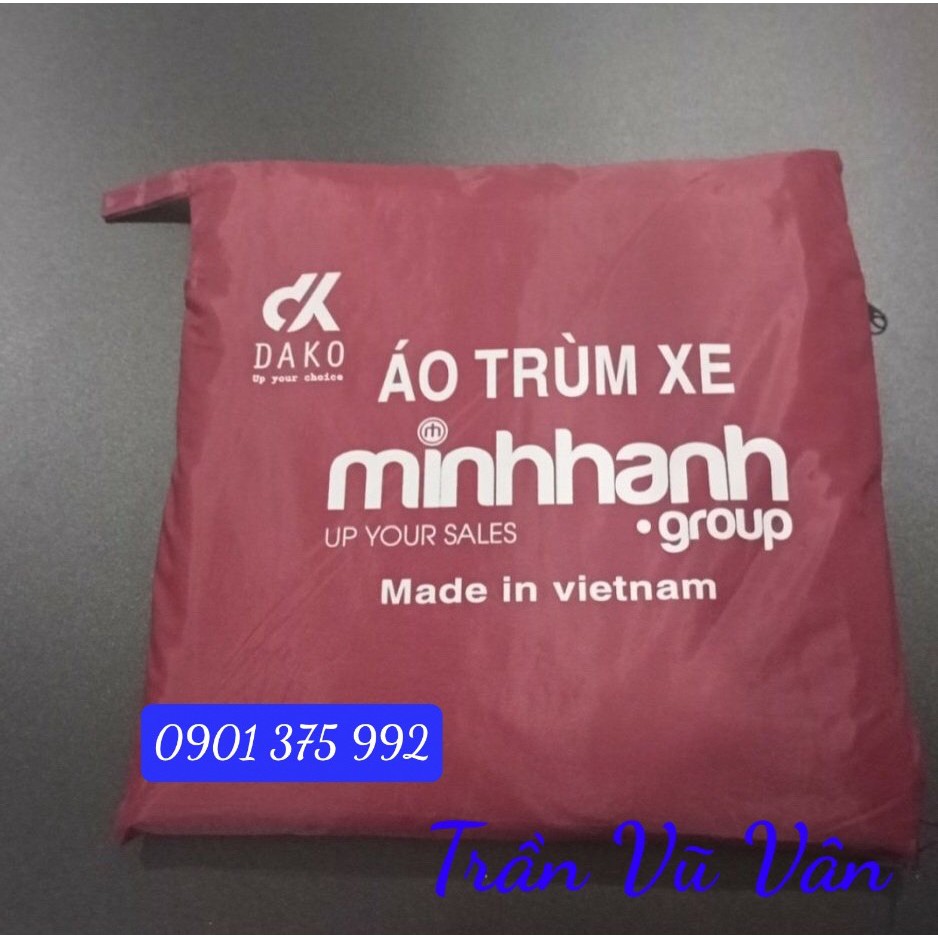 Trùm Xe Tay Ga Vải Dù Siêu Bền, May 2 Kim Siêu Chắc Chắn, Chống Mưa Chống Nắng Màu Xanh Rêu