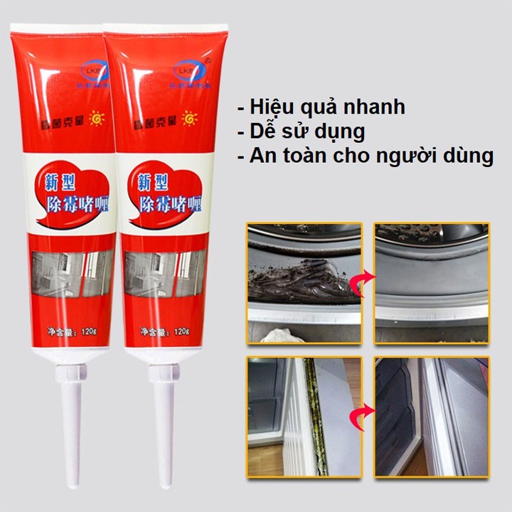 Keo tẩy mốc chân tường - Gel tẩy đa năng -   Làm Sạch Nấm Mốc,an toàn dễ sử dụng