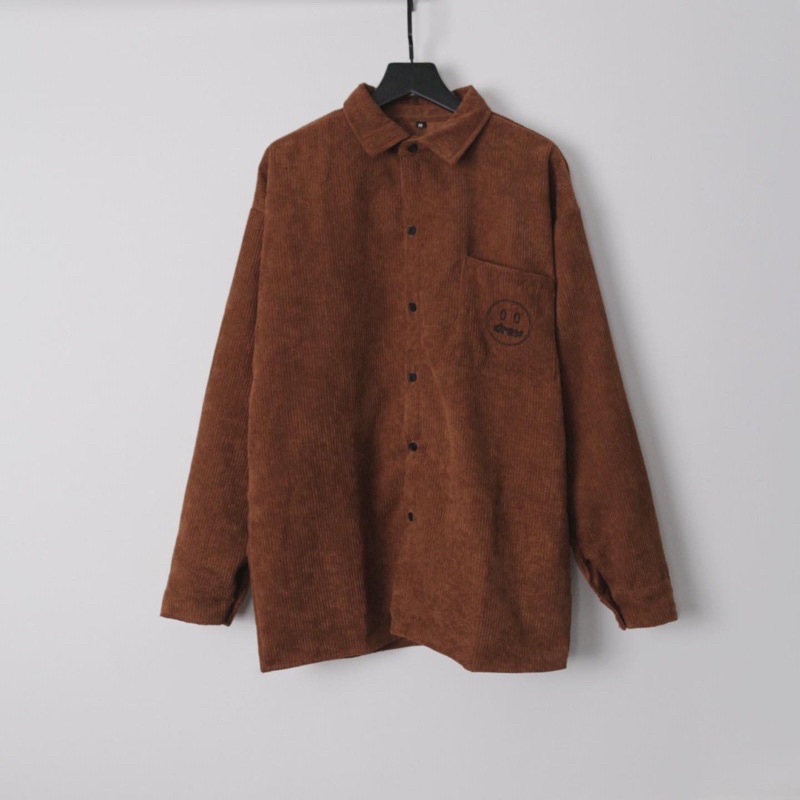 Áo sơ mi nhung tăm Drew chất đẹp KPis Clothes giảm giá 50% dáng rộng nam nữ