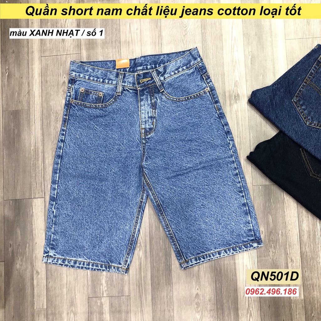 [Video hình thật] Quần short jean nam ống suông trung niên QN501D