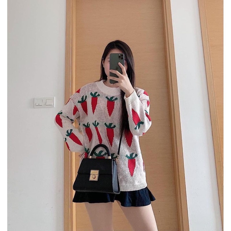 Túi Xách Hộp CNK Size 22 Khóa Vàng Dập Logo Khóa ( mã KGCK )