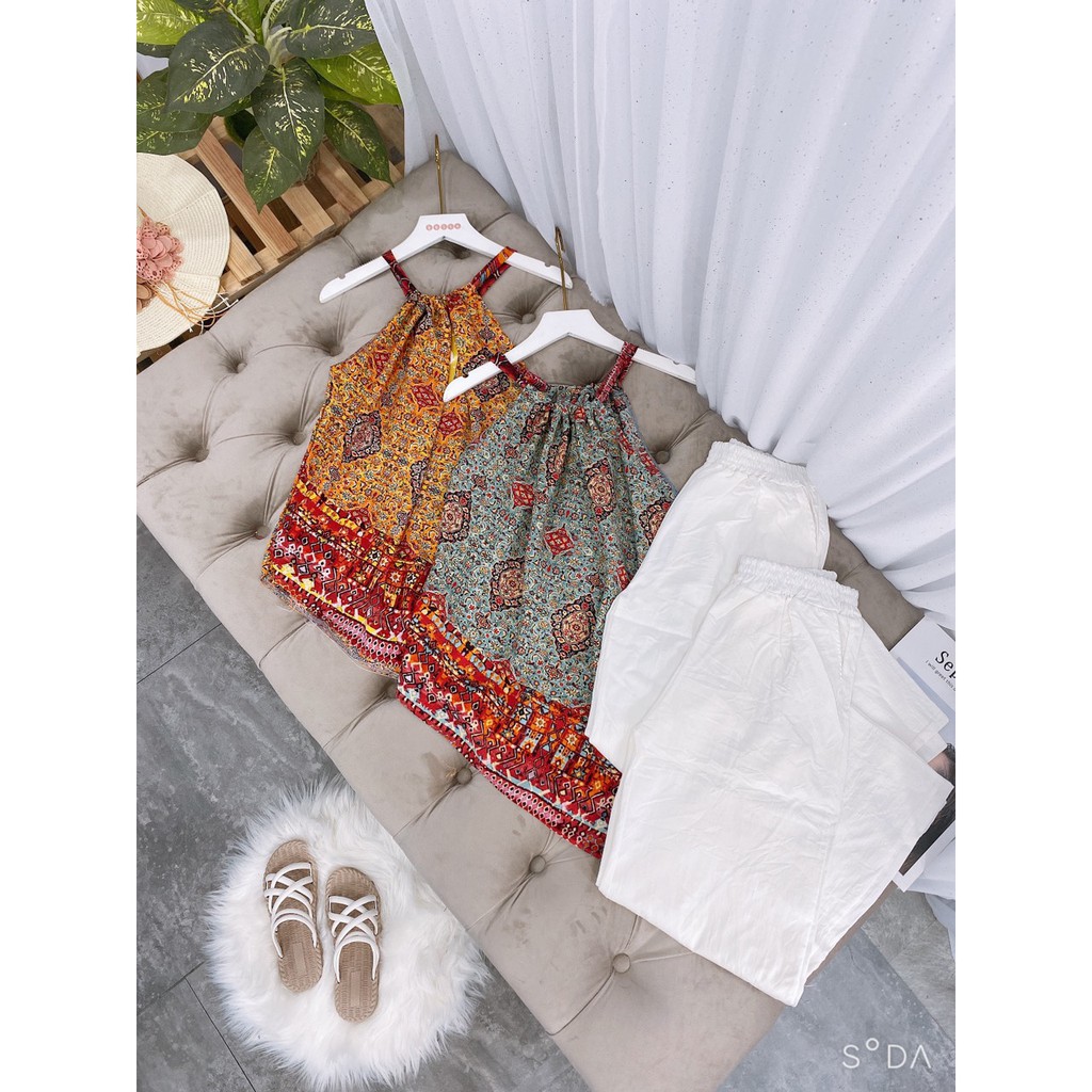 Sét Yếm Thổ Cẩm Đi Biển Họa Tiết Cực Hot | BigBuy360 - bigbuy360.vn