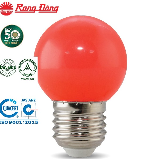 Bóng đèn LED BULB RẠNG ĐÔNG tròn màu 1W màu đỏ