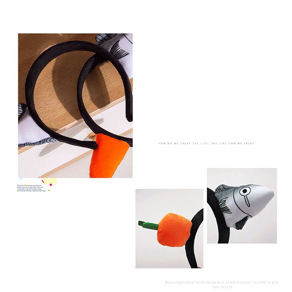 Băng Đô Cài Tóc Hình Cá Mập/Cà Rốt Dễ Thương Cho Nữ