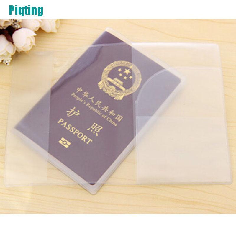 【Piqting】Clear Transparent Passport Cover Holder Case Organizer ID Card Travel Protector