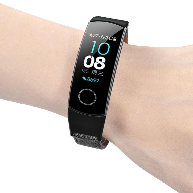Dây Đeo Thay Thế Chất Liệu Da Denim Cho Huawei Honor Band 5 / 4