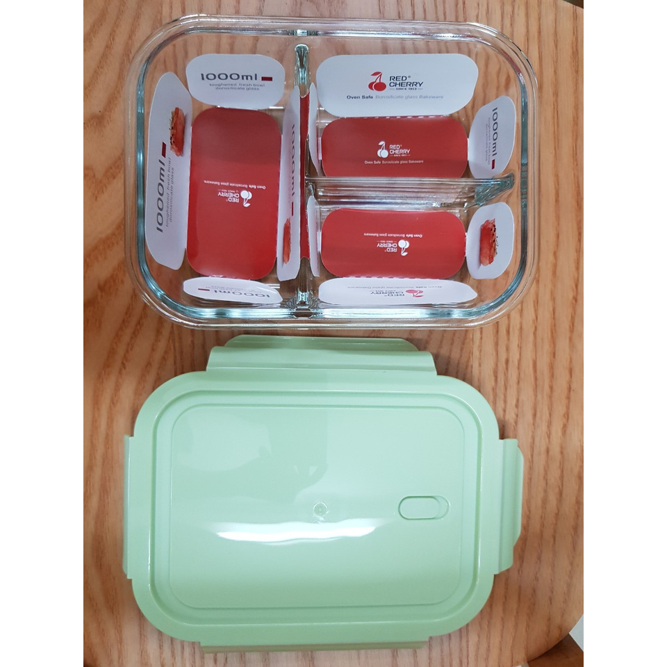 Hộp 2 ngăn, 3 ngăn thủy tinh dung tích 1000ml, túi đựng cơm giữ nhiệt cho bữa trưa ấm nóng, mang cơm đi làm, đi chơi | BigBuy360 - bigbuy360.vn