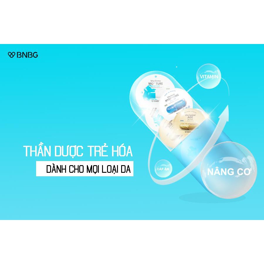 Combo 8 Mặt nạ cấp ẩm dưỡng trắng da chống lão hóa BNBG Mask