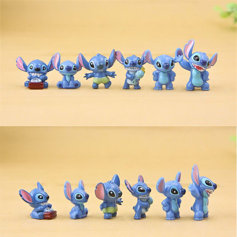 DISNEY 【Hàng Có Sẵn】Bộ 12 Tượng Mô Hình Nhân Vật Lilo &amp; Stitch 3.5cm Làm Quà Tặng Cho Bé