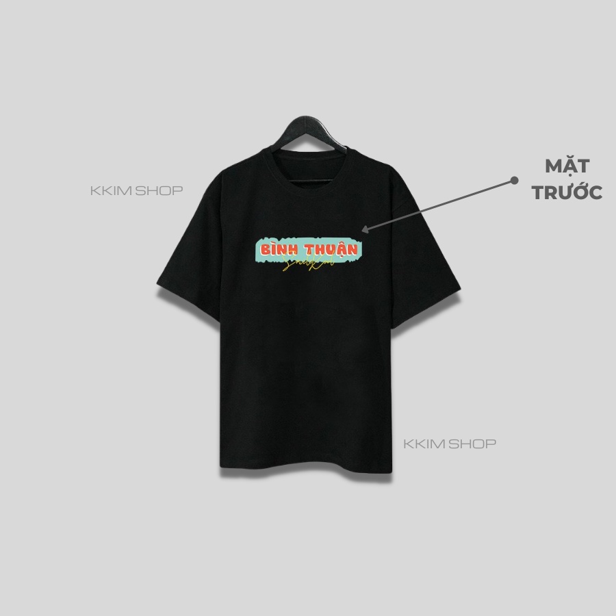 Áo thun tay lỡ BÌNH THUẬN, Áo phông 63 tỉnh thành Form rộng oversize, chất liệu Cotton KKIMSHOP