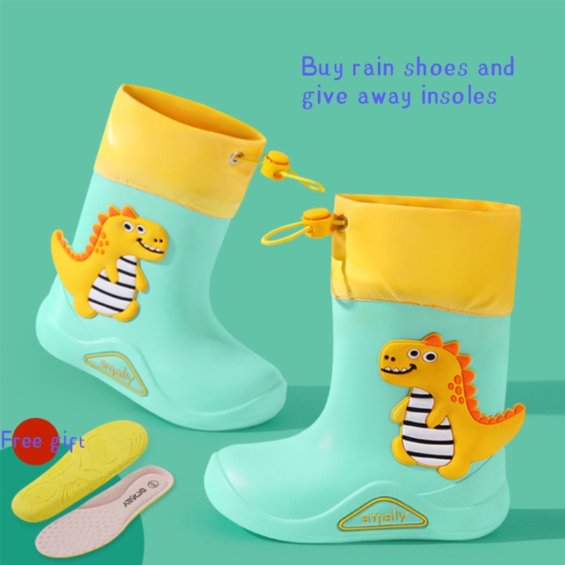 Giày Bốt Đi Mưa Chống Trượt Nhiều Màu Sắc Họa Tiết Hoạt Hình Dành Cho Bé Gái