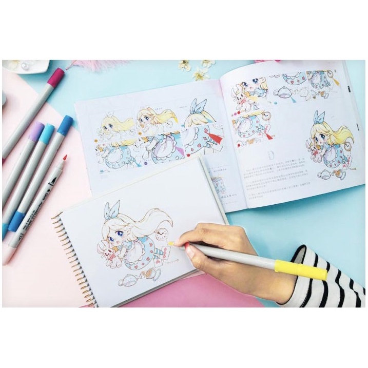 Tập tranh minh họa vẽ Chibi - Vở tập vẽ Điềm Điềm Thiếu Nữ