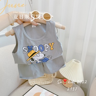 Bộ ba lỗ chó đeo kính bé trai