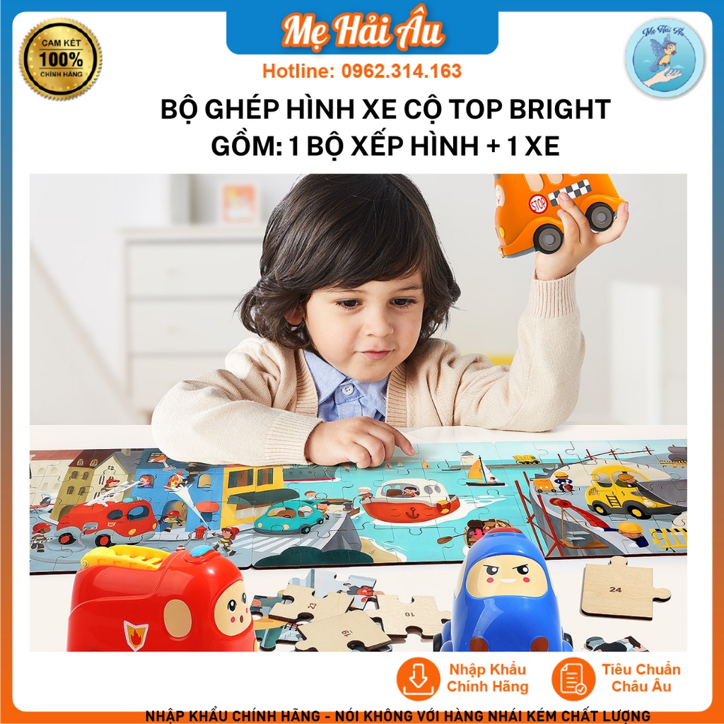 Đồ chơi trí tuệ - Bộ ghép hình gỗ TOP BRIGHT - Đồ chơi thông minh cho bé từ 3 tuổi