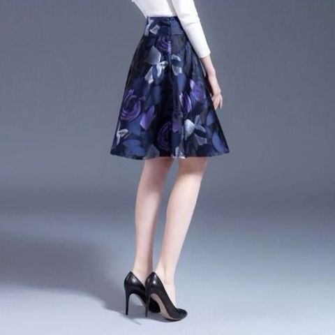 Chân Váy Chữ A Ngắn Lưng Cao In Hoa Thời Trang Xuân Hè 2022 Mới