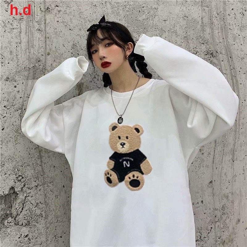 Áo nỉ bo gấu áo đen HD12