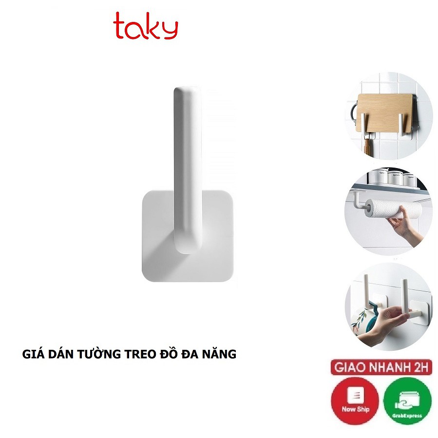 Giá Nhựa - Taky, Dán Tường Treo Cuộn Giấy, Cuộn Nilon, Treo Đồ Dùng Đa Năng Cho Phòng Tắm - Khu Bếp, 4070