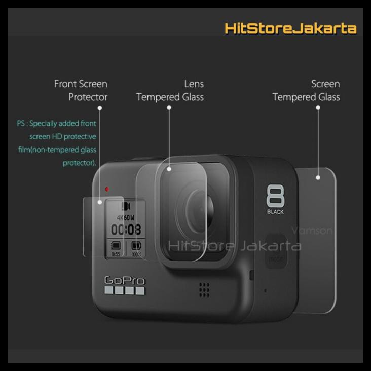 Set Phim Dán Bảo Vệ Chống Trầy Xước Màu Đen Dành Cho Gopro Hero 8 | BigBuy360 - bigbuy360.vn