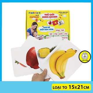Bộ thẻ học flashcard thông minh loại to cho bé