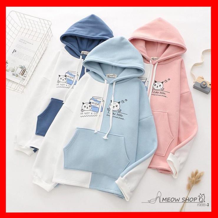 ÁO HOODIE NÓN CHUI TRÙM ĐẦU NỮ MÀU XANH NGỌC BÍCH CHẤT VẢI NỈ POLY HÀNG FREESIZE 1 CỠ FORM DÁNG RỘNG DƯỚI 65KG MẶC VỪA