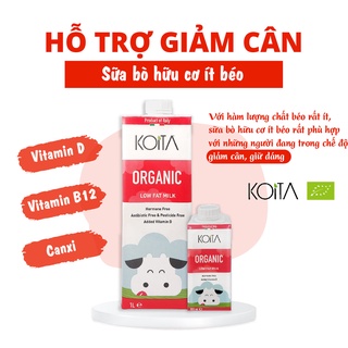 Sữa bò ít béo hữu cơ Koita 200ml