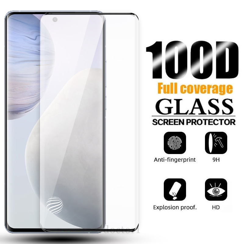 Kính Cường Lực Toàn Màn Hình Cong 100D VIVO X70 X50 X60 Pro 5G Screen Protector