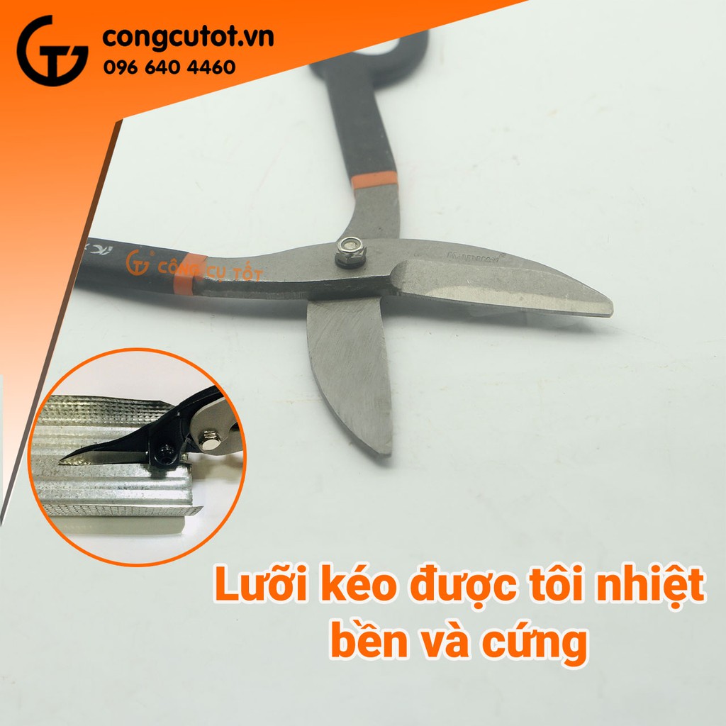 Kéo cắt thép tấm mũi thẳng 300mm Kapusi K-0331