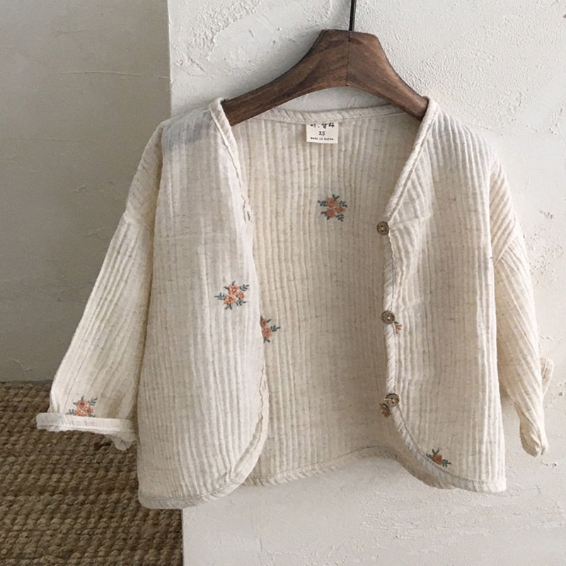 Áo Khoác Cardigan Dệt Kim Mỏng Điều Hòa Không Khí Chống Muỗi Cho Bé Gái 0978