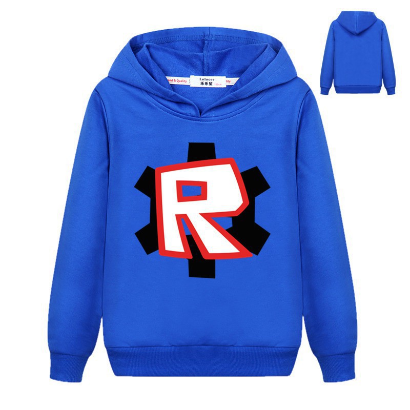 Áo Khoác Hoodie Tay Dài Vải Cotton In Logo Roblox Thời Trang Cho Bé Trai 3-14 Tuổi