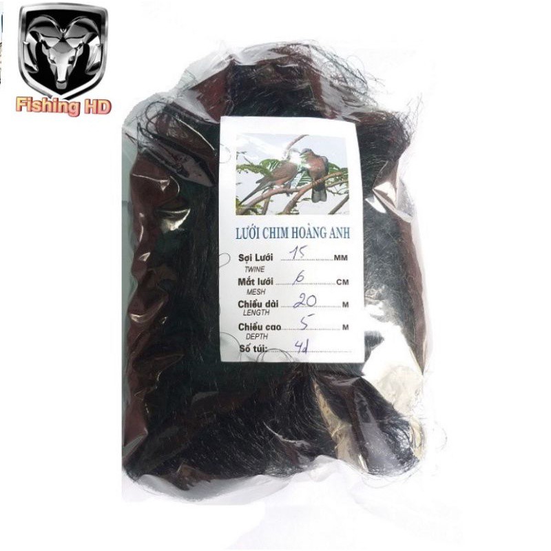Lưới bẫy chim cu gáy cao 5m dài 10m - 50m mắt 6cm hàng thái lan cao cấp. đồ câu FISHING_HD