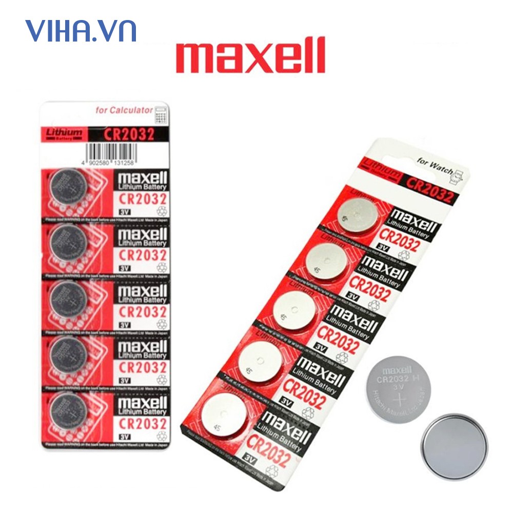 Pin Maxell CR2032 - 2032 Lithium 3v Cho Cmos Laptop, Chìa Khóa Smartkey Remote Ô tô Chính Hãng Giá Rẻ