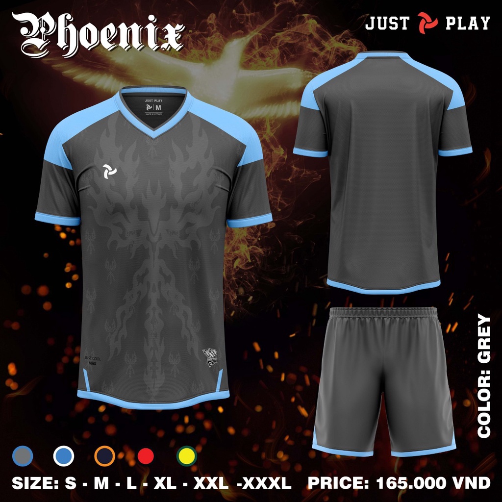 Bộ Quần Áo Bóng Đá Không Logo JP  Phoenix Cao Cấp Mới Nhất