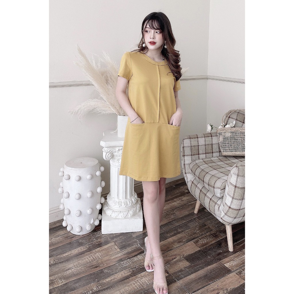 Đầm thun ngắn tay hai túi DTA0544 - 20Again | BigBuy360 - bigbuy360.vn