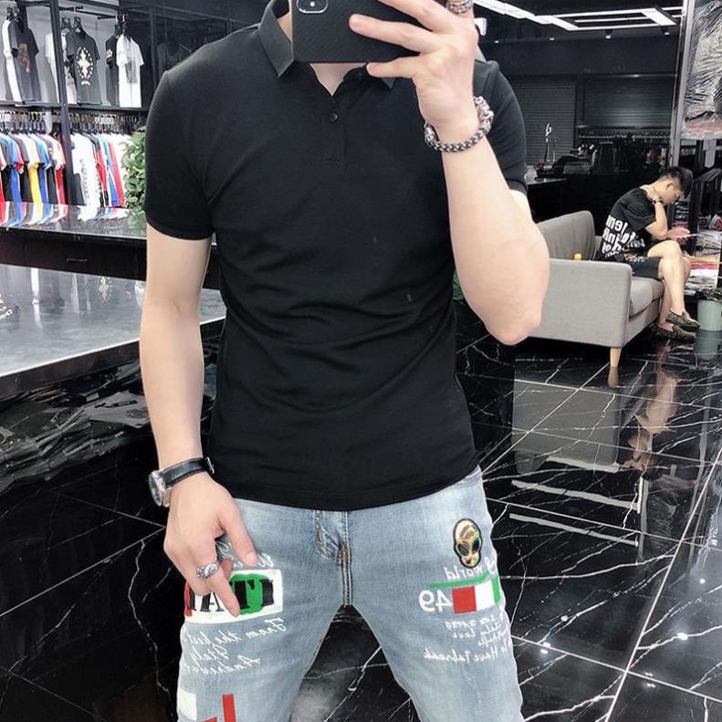 Áo cộc tay nam, áo thun nam POLO tay ngắn cổ bẻ thiết kế vải cá sấu cotton lạnh co dãn 4 chiều hàng cao cấp